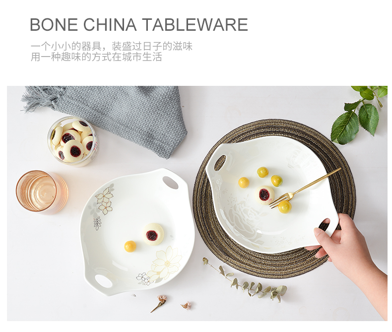 In accordance with the ipads porcelain dish dish creative household tableware.net HongCan dish dishes combine steaming hot ears prevention 0