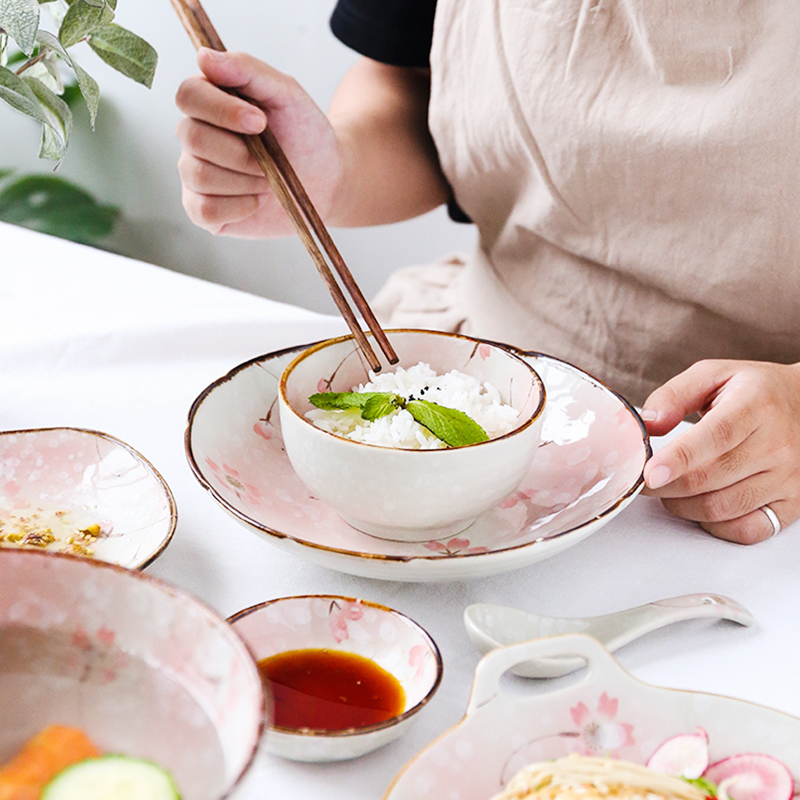 Japanese dishes household ceramics tableware 0 ins to use of a single set of the creative move of eating soup bowl