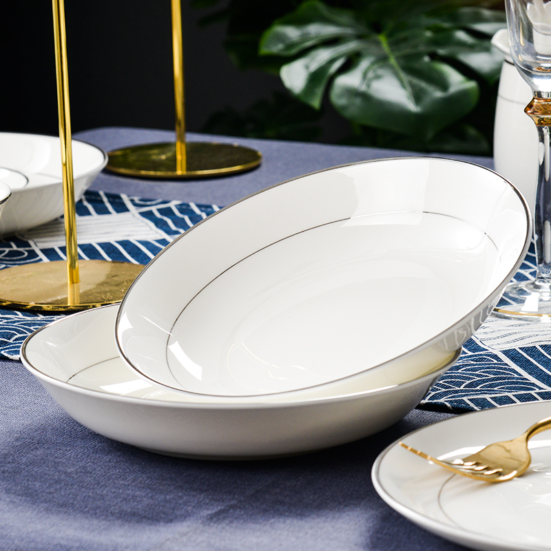Dishes suit household contracted ipads China continental bowl chopsticks combination of jingdezhen Chinese bowl tableware outfit Dishes