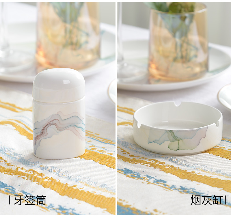 "According to the tangshan ipads China to eat rice bowl individual household porcelain tableware creative large bowl of noodles bowl soup bowl northern dishes