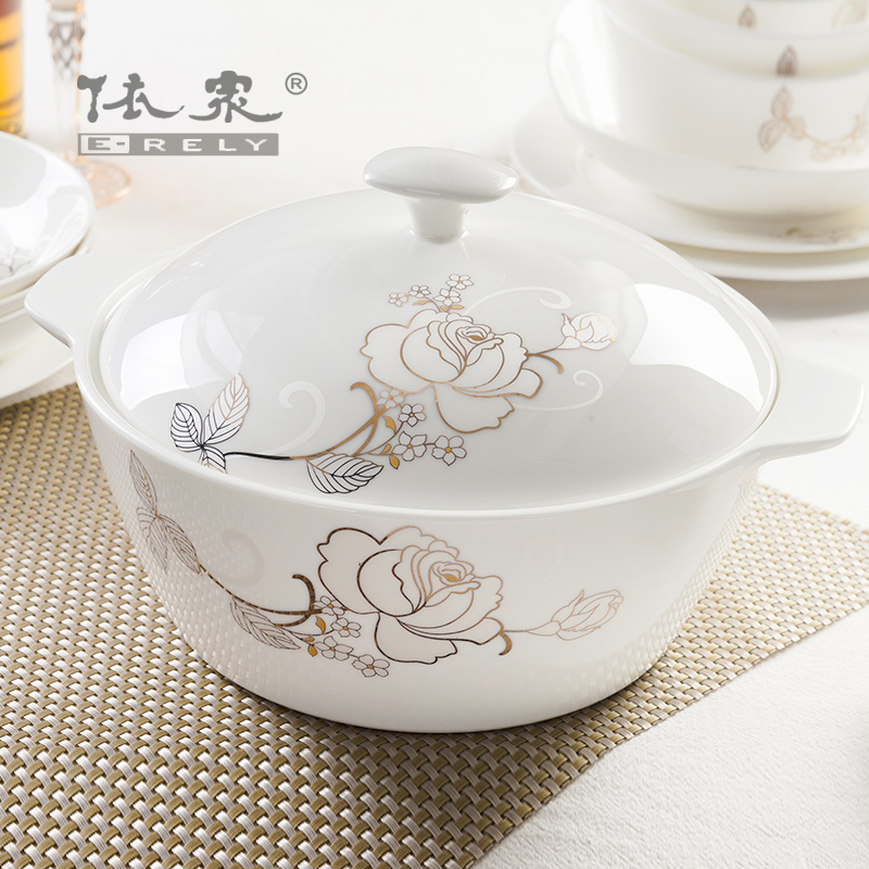 In accordance with the head of all the 56 high - grade ipads China tableware suit dishes home dishes suit Chinese pottery and porcelain wedding gift box