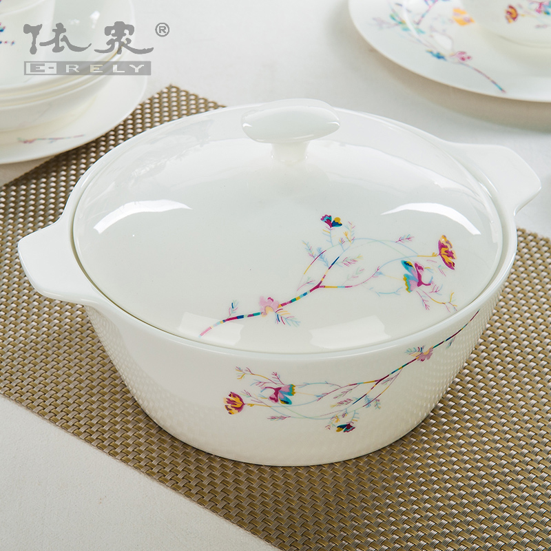 In accordance with the household ceramic bowl chopsticks dishes tangshan ipads In - glazed porcelain tableware rainbow such as bowl Chinese rice bowl small bowl of soup bowl