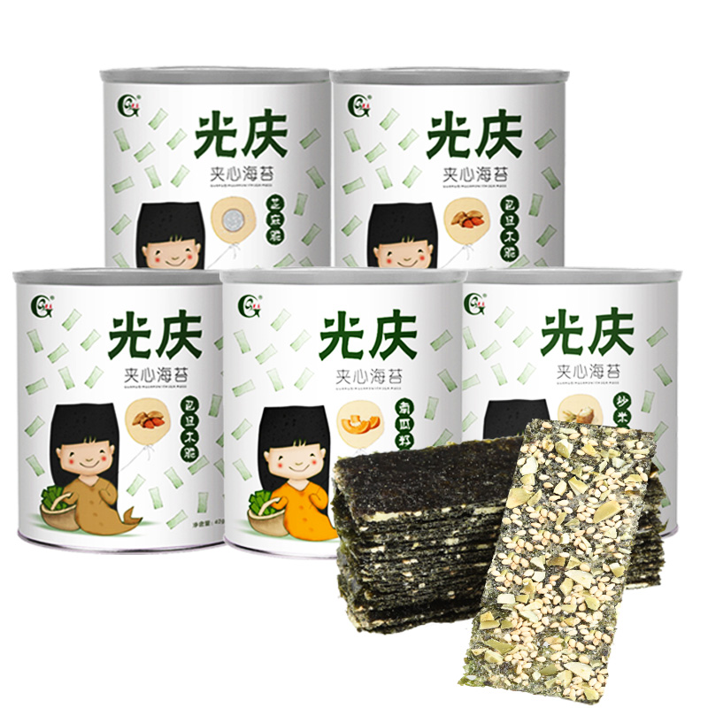 光庆巴旦木夹心海苔5罐
