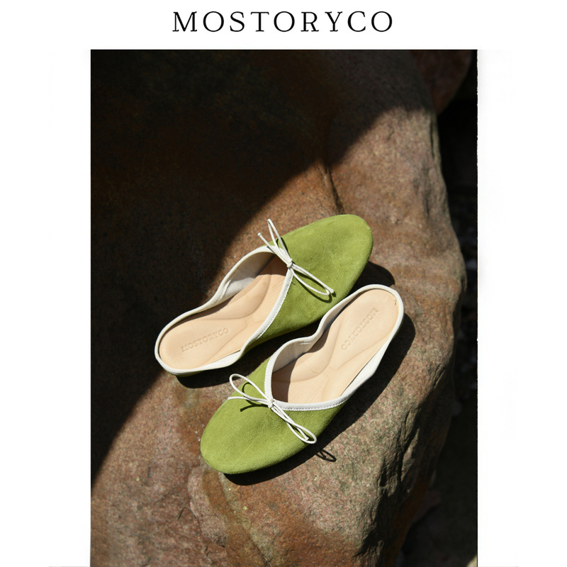 Mostoryco | Italian Flip-Flop Style Sheepskin Flat Slippers with Closed Toe and Half Slipper Design, Genuine Leather Slippers for Women Mostoryco | Italian Flip-Flop Style Sheepskin Flat Slippers with Closed Toe and Half Slipper Design, Genuine Leather Slippers for Women