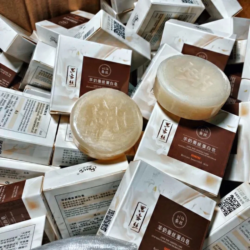 5 per hand! Goat Milk Brush Soap Skin Cleansing Mite Suppression Foam Cleansing Water Cleansing Silk Soap (Gift)