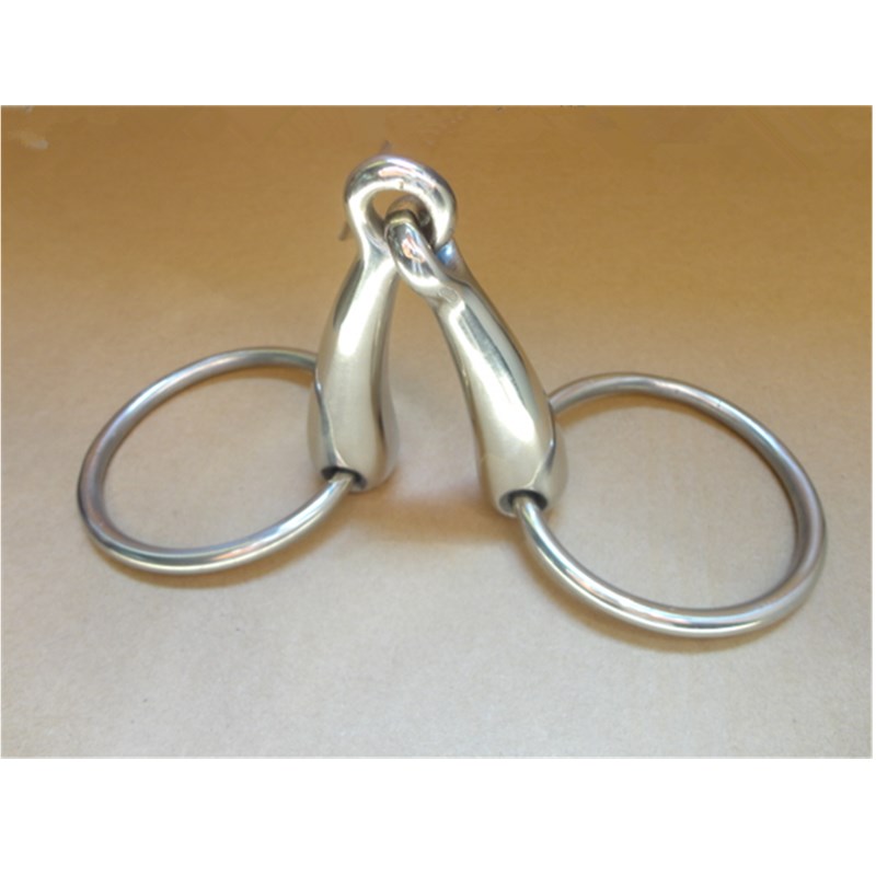 Equestrian supplies stainless steel O-shaped horse mouth bit 13cm horse bit horse with English bit iron horse bit