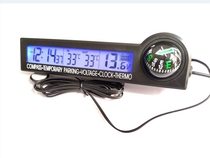 Popular car thermometer electronic digital car temperature inside and outside the parking sign two-color backlight LCD large screen compass