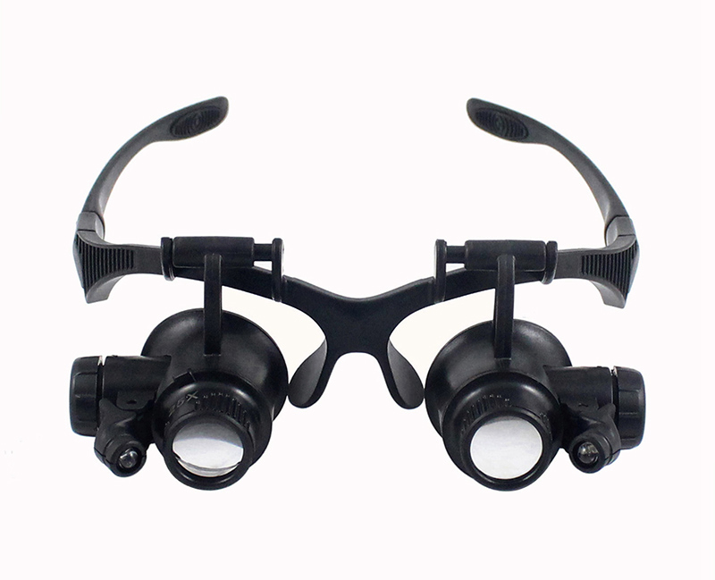 Glasses head-mounted with lights multi-set lenses can replace multi-multiple micro-repair magnifying glass 9892GJ high-definition magnifying glass