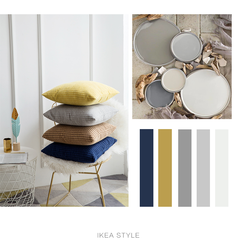 IKEA Bắc Âu gối đệm phòng khách sofa gối văn phòng trở lại phòng ngủ gối gối gối - Trở lại đệm / Bolsters gối sofa cao cấp