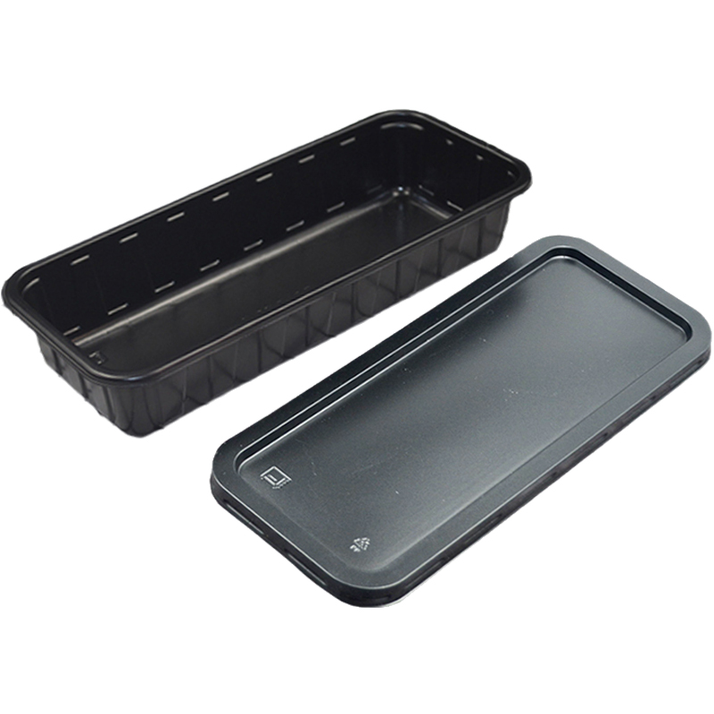 Disposable meal kit microwave heating rectangular lunch box 23-four-g creative boxed with quick food delivery packing box