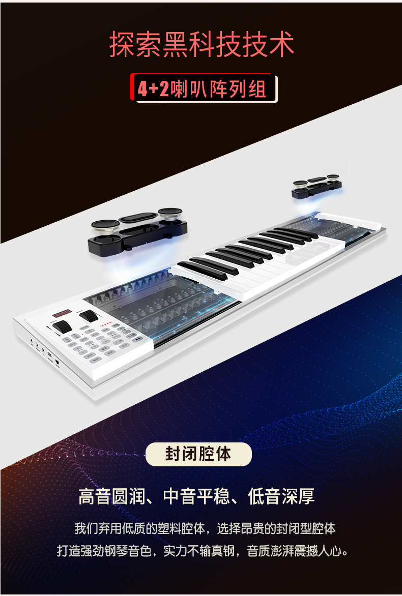 Портативный пианино большой объем