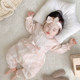 2023 New Baby Clothes Spring and Autumn Girls Early Autumn Internet Celebrity Autumn Three-month-old Princess Style Western-style Clothes