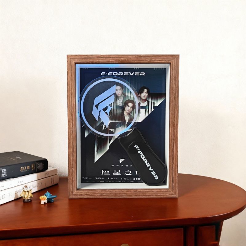 【F4 Star City】Concert Commemorative Photo Frame, Support Stick Storage Frame, Display Box, Decorative Stand, Transparent