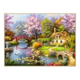 Новые бриллианты с каркасом в ресторане спальни с бриллиантами слегка вышитые бриллианты с бриллиантами -кросс -пейзаж