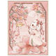 ກອບກາຕູນໂບຮານ peach blossom rabbit ເພັດຮູບແຕ້ມເຕັມຮູບແບບ 2023 ins ໃຫມ່ handmade diy dot diamond painting cross stitch