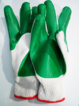 Lau Bonded Gum Glove Film Immersion gluing leather Working abrasion-proof and anti-cutting small helper gloves 12 Double-pack