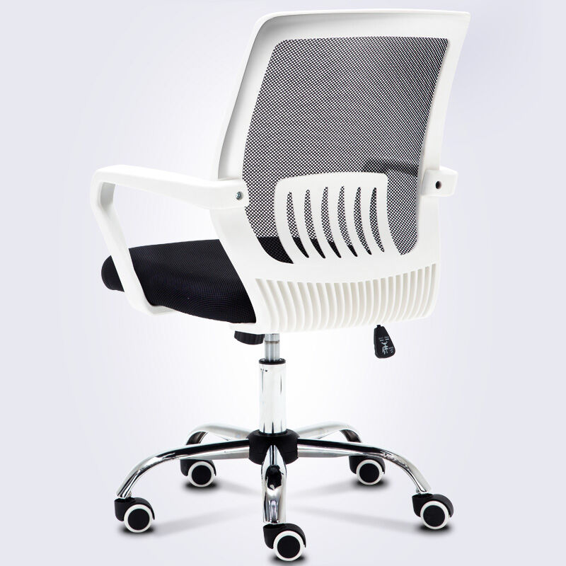 Office Computer Chair Home Office Chair Swivel Chair Bow Boss Chair Staff Seat White Frame Black Net Pulley Type