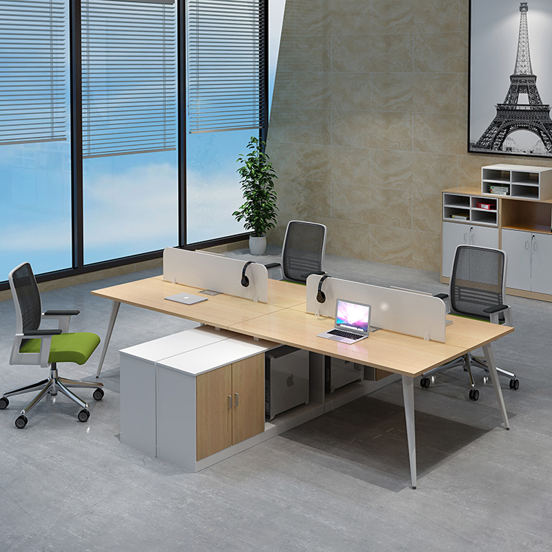 Desk 4 People with single computer desk 2 People's desk staff New combined modern minimalist Comfort Home Boutique