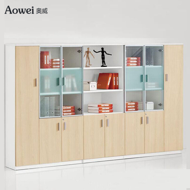 Hangzhou office furniture panel filing cabinet aluminum alloy door cabinet data cabinet partition wooden filing cabinet with lock