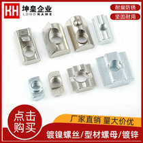 T-type nut slider elastic steel ball single point shrapnel European 20 20 30 40 45M5M6M8 profiles accessories