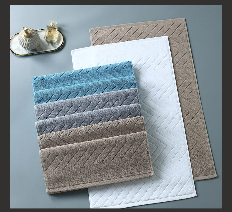 товар из китая 100% cotton bath towel with non-slip cotton floor mat浴巾 Its own brand