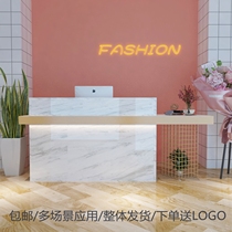 ins net red cashier Simple modern beauty salon front desk Womens small clothing barber shop bar counter