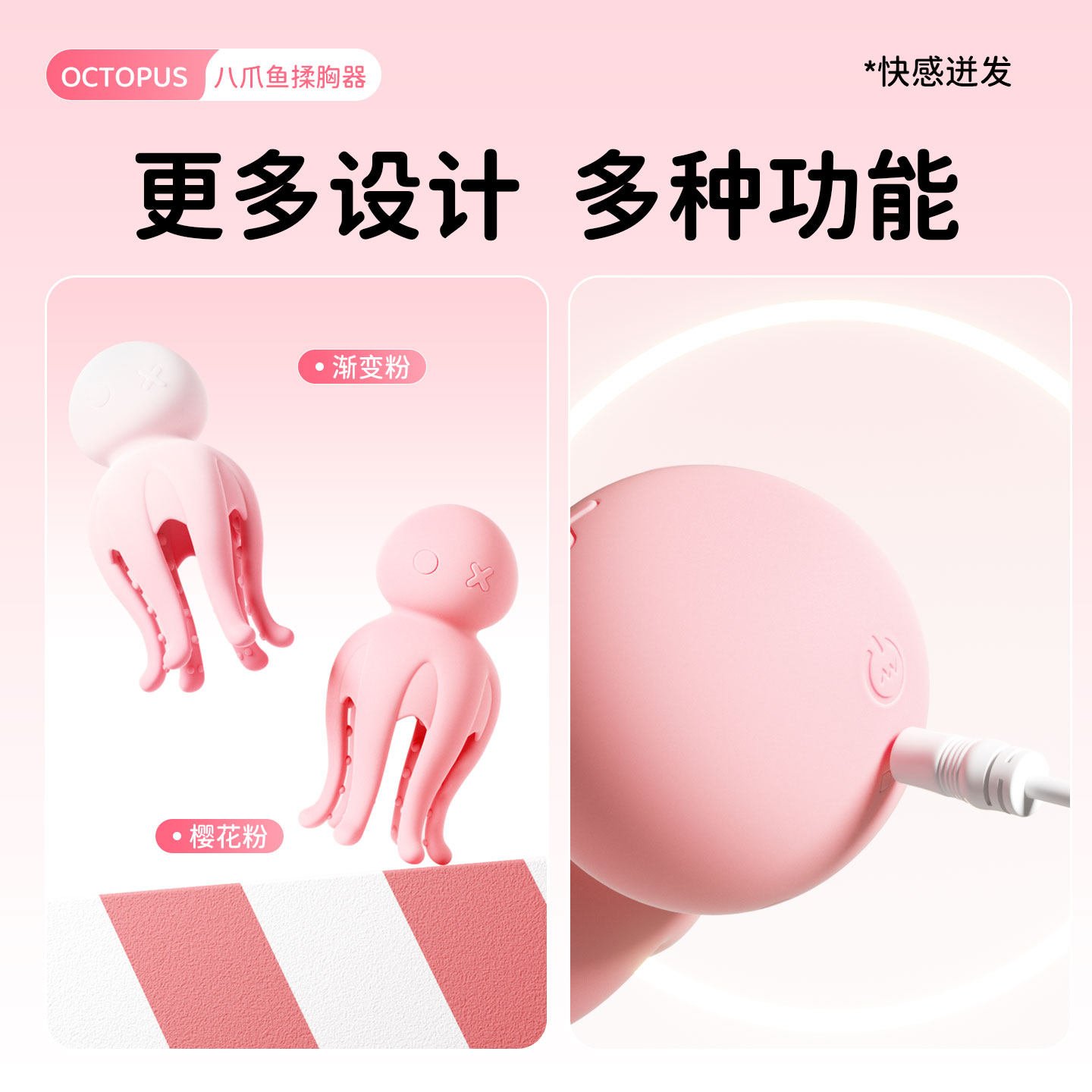 Remote Breast Massager with Nipple Clamps detail 5
