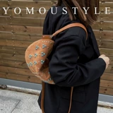 Ретро универсальная вместительная и большая матовая сумка на одно плечо, с драгоценным камнем