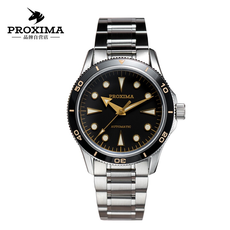 Proxima 2026 New Model Px1748 Automatic Mechanical Movement 9015 Transparent Bottom Sapphire Mirror Waterproof Men's Watch