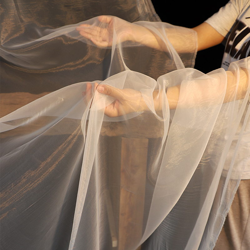 White Light and Airy Transparent Gauze Matte White Gauze Wedding Veil Chinese Style Ancient Photography Background Soft Gauze Fabric