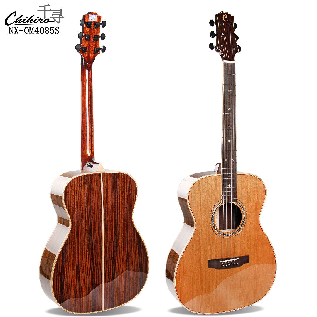 Qianxun brand NX—OM4085S surface single red pine rosewood 40-inch folk acoustic guitar male and female playing musical instruments