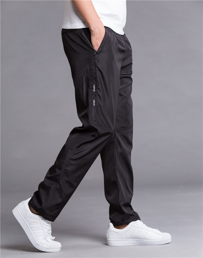Mùa đông cộng với quần nhung dày thường xuyên quần tây nam quần polyester thoáng khí nhanh khô quần chống gió mùa xuân và mùa thu quần lỏng shop quần áo nam