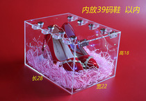 Acrylic transparent Tibetan wedding shoe box with lock