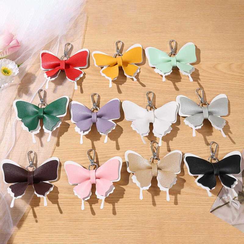 Hot-Selling In-Stock Multi-Color Mixed Batch Double-Layer Color-Blocking Butterfly Keychain Sweet Pu Butterfly Bag Pendant Hot-Selling In-Stock Multi-Color Mixed Batch Double-Layer Color-Blocking Butterfly Keychain Sweet Pu Butterfly Bag Pendant