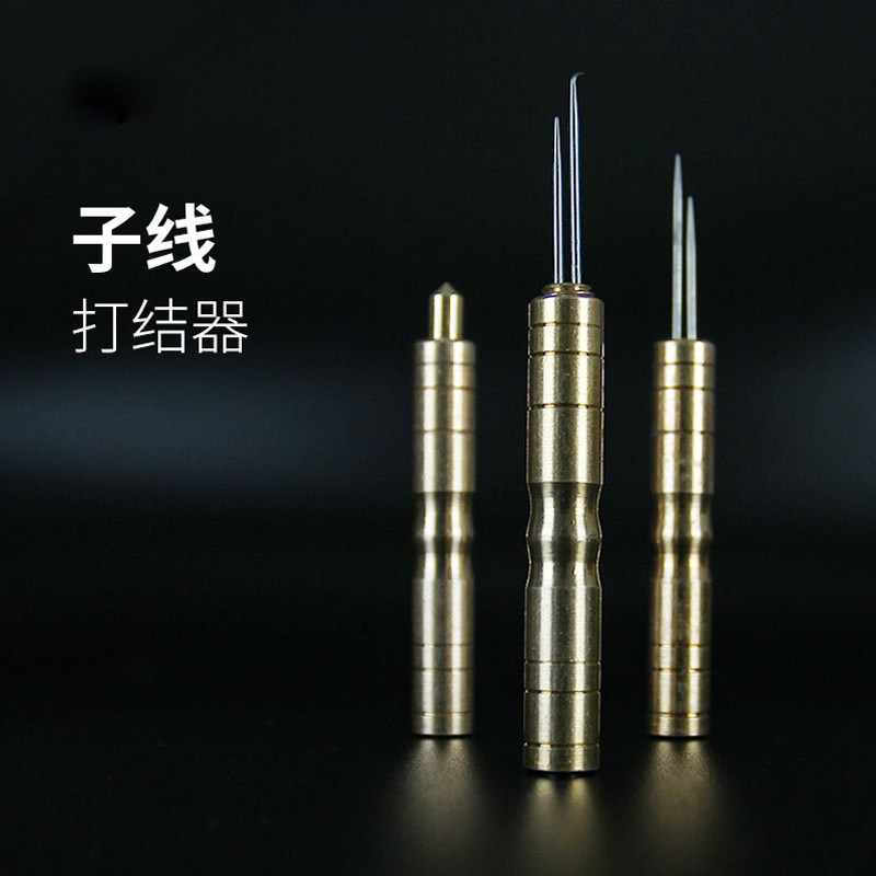 Clear Lake Sub-Wire Knotting Machine Double Head Plucking Stitch Tie Wire With Pure Copper Junction Needle With Magnet Pick Up Needle Fishing Gear Fishing Supplies