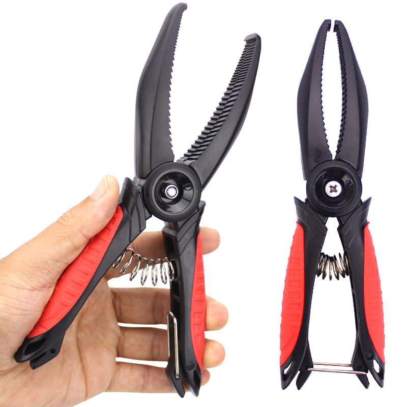 Fish control pliers rubber with ABS non-slip staggered sawtooth clip fish pliers fish control device Luya pliers fishing gear fishing gear supplies