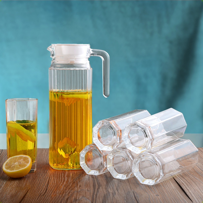 Kettle Glass Cold Kettle Home Cold Kettle Heatproof Teapot Large Capacity Cool Open Kettle Cold Tea Cool Water Cup Suit