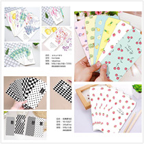 Small Chinese envelope Classic black and white simple cowhide Natural leaf Small fresh cactus cute dots