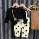 Girls' suit 2022 autumn new baby overalls spring and autumn cute foreign style children's autumn clothes baby going out