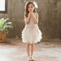 2022 foreign trade children's clothing drop shipping summer children's dress performance dance children's princess dress lace girls' dress