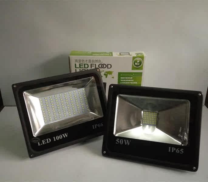 LED floodlight outdoor waterproof 50W100W advertising courtyard factory street lamp
