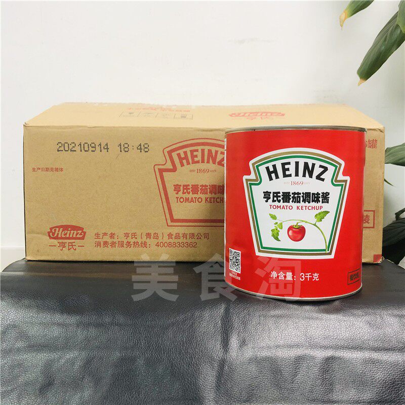Heinz tomato sauce 3kg x 6 barrels commercial tomato sauce sauce pasta pizza sauce hamburger french fries dipping sauce