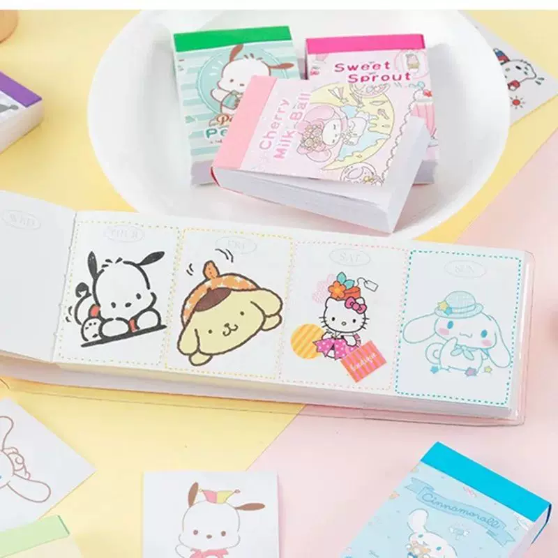 Стикер-бук Sanrio 50 листов Hello Kitty и друзья, компактный 10.8×10×1.5 см