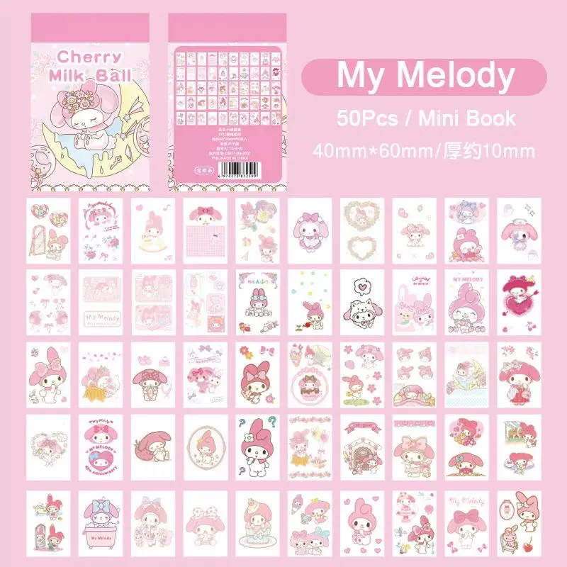 Стикер-бук Sanrio 50 листов Hello Kitty и друзья, компактный 10.8×10×1.5 см