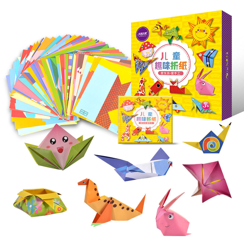 Children Fun Folding Paper Handmade Nursery Meiwork Area Corner Creative Diy Material Semi-finished Product Folded Paper Book