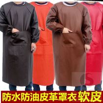 Aquatic warm seafood large pu clothes backclothes and waterproof men and women hung neck clothes kill pig skin apron