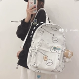 Брендовый мультяшный рюкзак, японский универсальный ранец, Южная Корея, с медвежатами