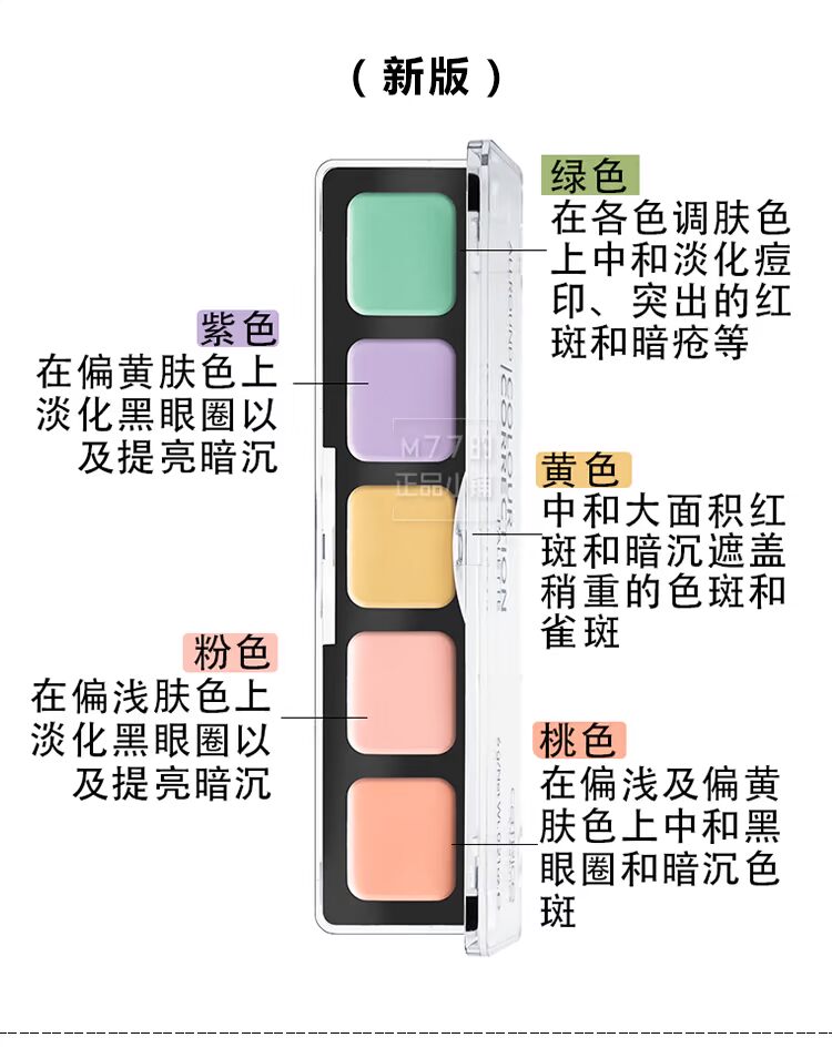 Catrice trang điểm bản địa Đức che khuyết điểm năm màu / sơn lót / khả năng sửa chữa che mắt đen túi tròn đốm thủy đậu kem che khuyết điểm mụn