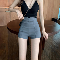 Net red white high waist tight leggings female summer hot girls wear thin sexy stretch hip hot pants tide