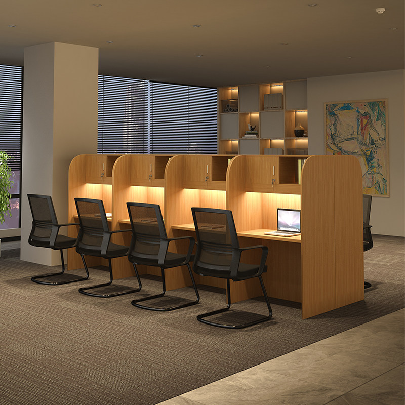 Study room partition table and chair University shared paid examination and research tutoring class one-on-one closed immersive learning table